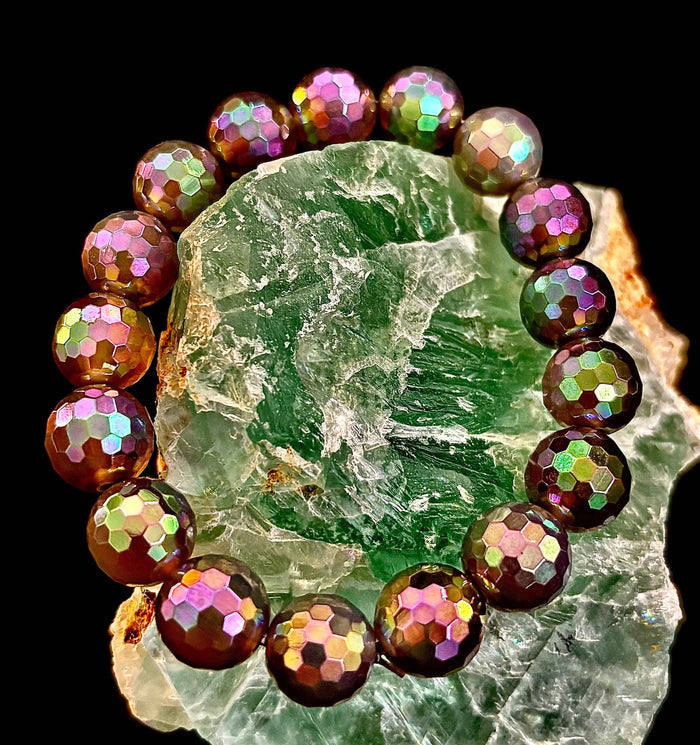 Wicked Glam Mystic Gray Agate Bracelet - Smokin Resin Company