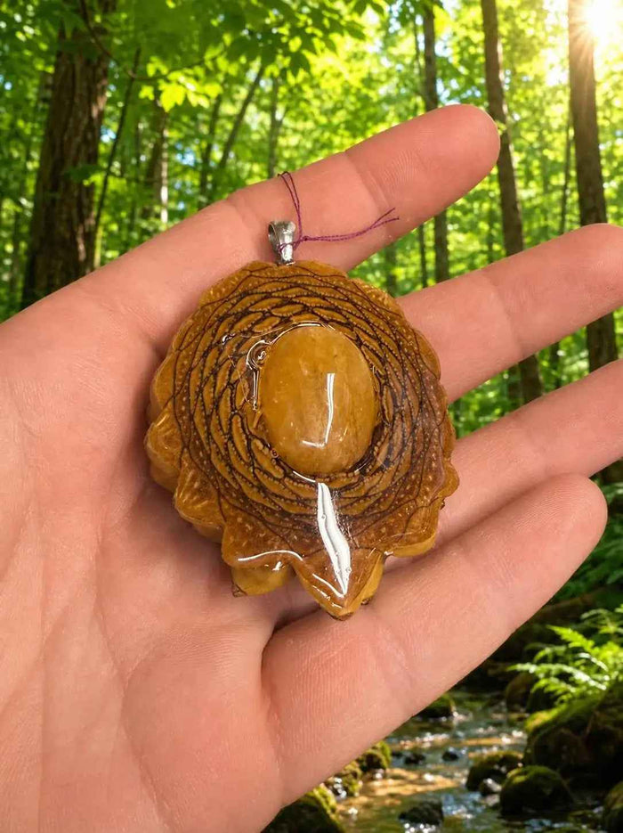 Yellow Jasper Pendant | Handmade PNW Jewelry | #45